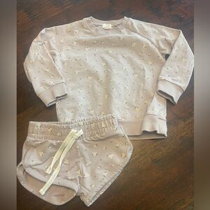 Jamie Kay Floral Lavender Ivy Shortie and Chloe Sweatshirt size 4y